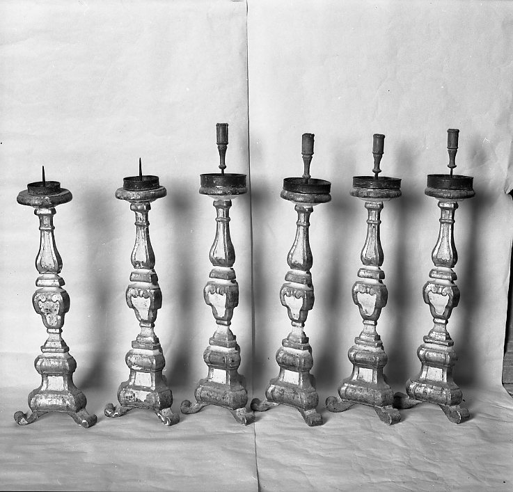 candeliere, serie - produzione marchigiana (sec. XVIII)