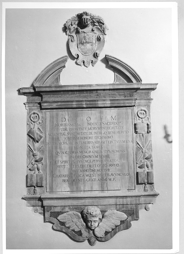 monumento funebre - bottega marchigiana (fine/inizio secc. XVII/ XVIII)