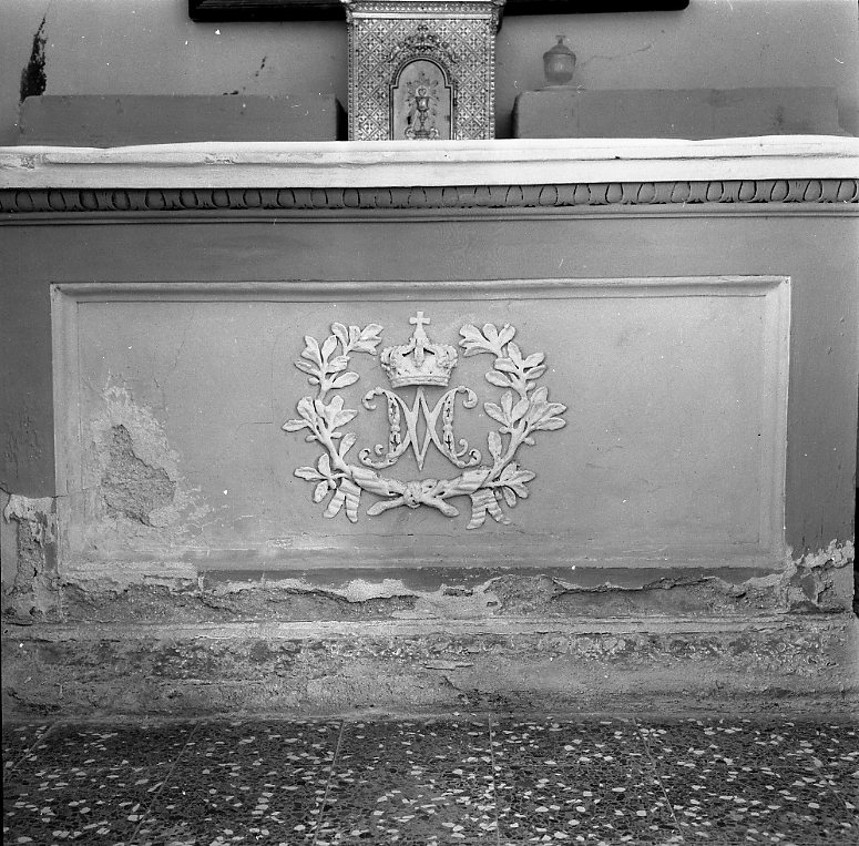 monogramma mariano (rilievo, elemento d'insieme) - bottega marchigiana (sec. XIX)