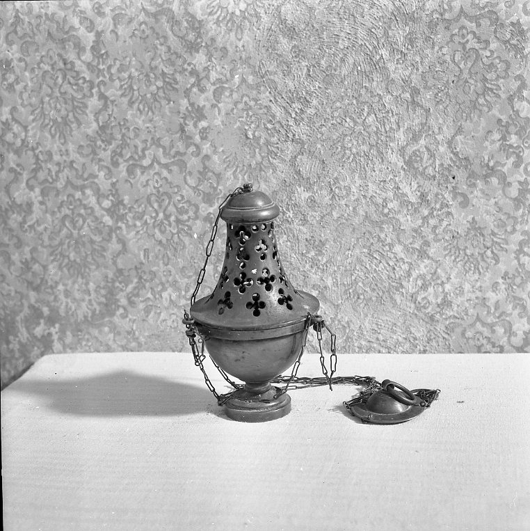 turibolo - a vaso fiammeggiante, elemento d'insieme - bottega marchigiana (sec. XIX)