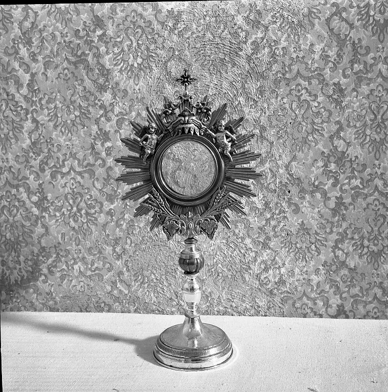 ostensorio - a raggiera - bottega marchigiana (metà sec. XX)