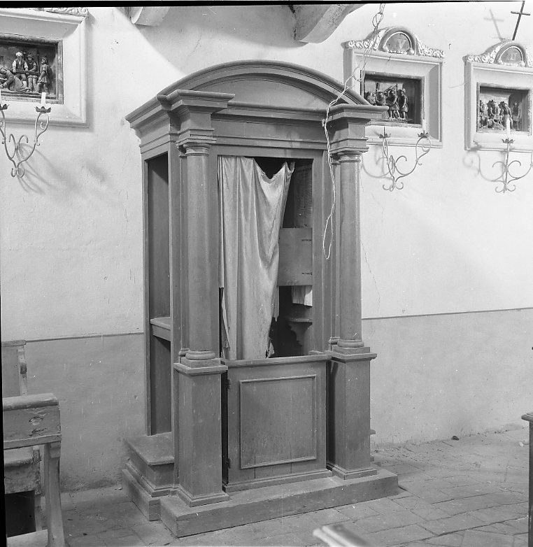 confessionale - bottega marchigiana (secc. XVIII/ XIX)