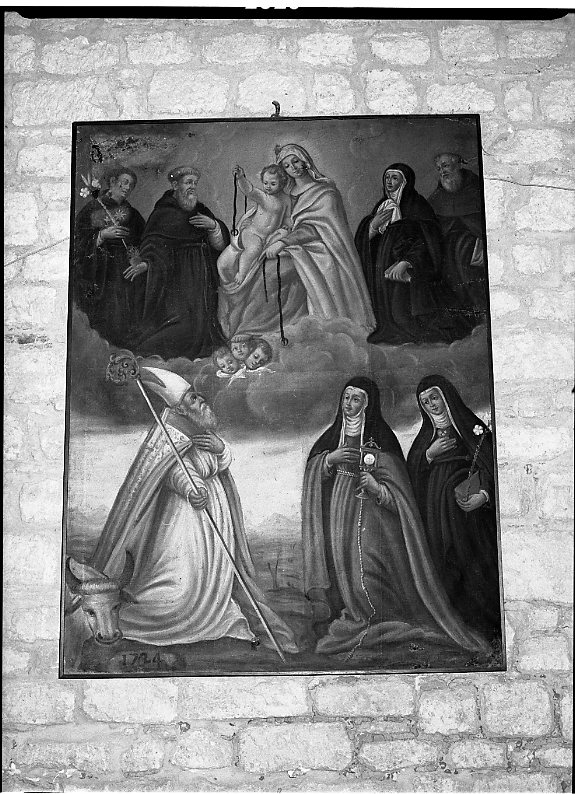 Madonna della cintola e santi (dipinto) - ambito marchigiano (sec. XVIII)