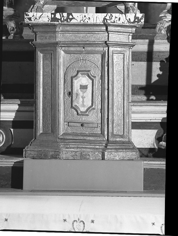 tabernacolo - a frontale architettonico - bottega marchigiana (seconda metà sec. XIX)