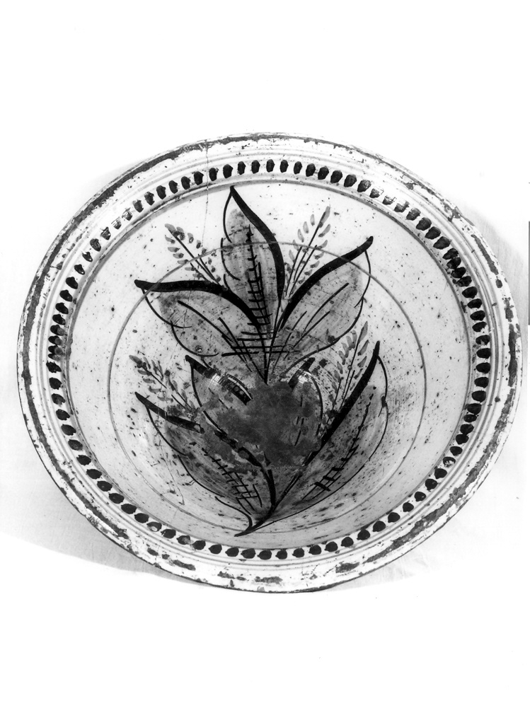 motivi decorativi vegetali (catino, opera isolata) - bottega di Pennabilli (fine/inizio secc. XVIII/ XIX)