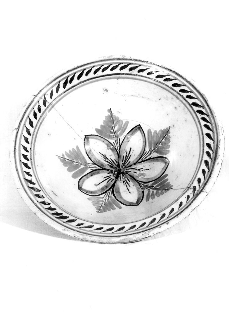 motivi decorativi floreali (catino, opera isolata) - bottega di Pennabilli (fine/inizio secc. XVIII/ XIX)