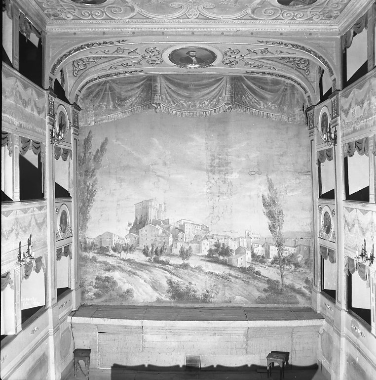 veduta di città (dipinto) di Liverani Romolo (attribuito) (sec. XIX)