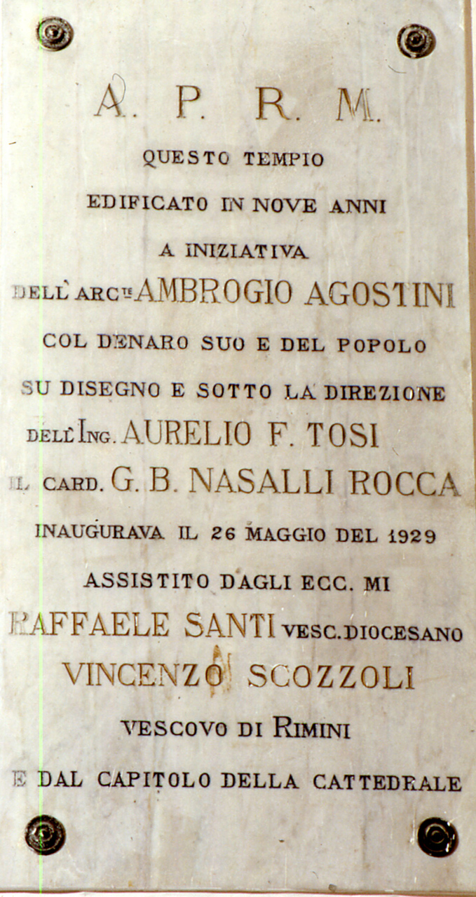 lapide - bottega marchigiana (prima metà sec. XX)