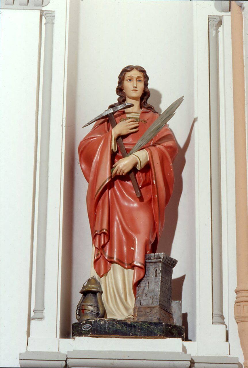 Santa Barbara (statua) di Frigo Plinio (prima metà sec. XX)