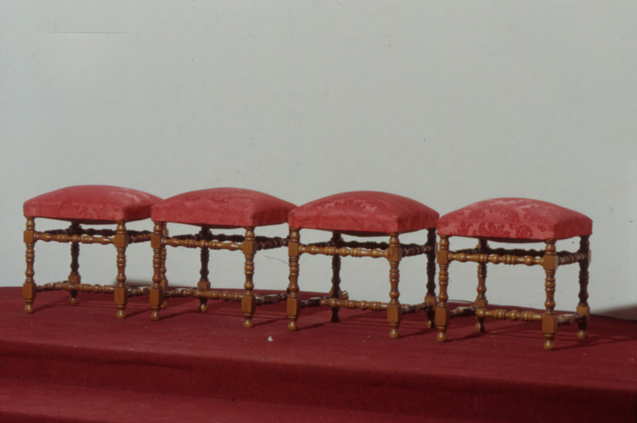 sgabello, elemento d'insieme - bottega italiana (metà sec. XX)