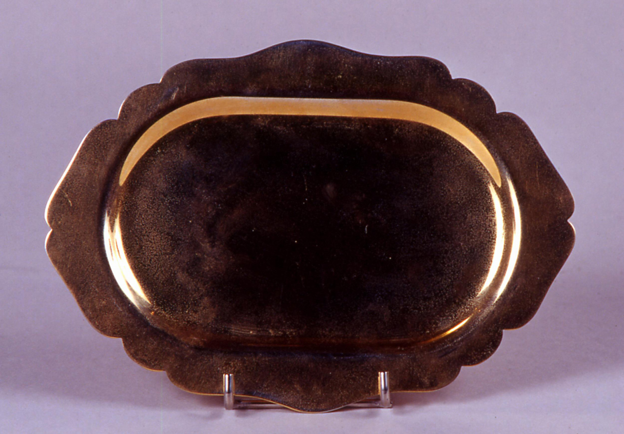 piattino da comunione - produzione italiana (metà sec. XX)