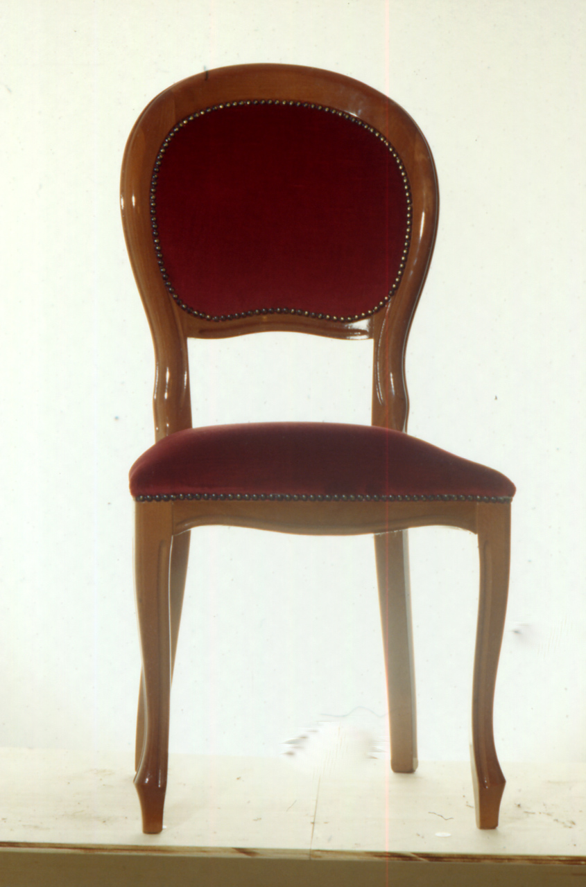 sedia, elemento d'insieme - bottega marchigiana (metà sec. XX)