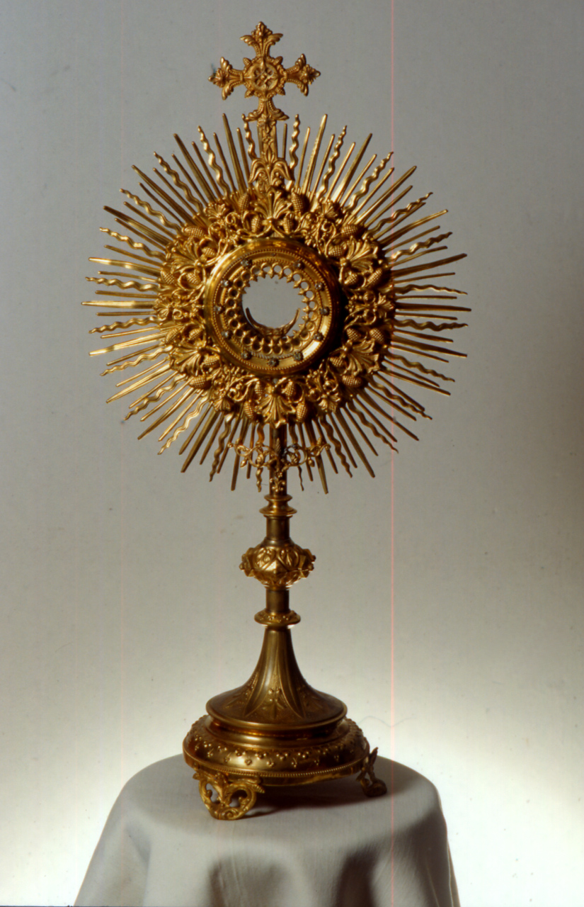 ostensorio - a raggiera - bottega Italia centrale (prima metà sec. XX)