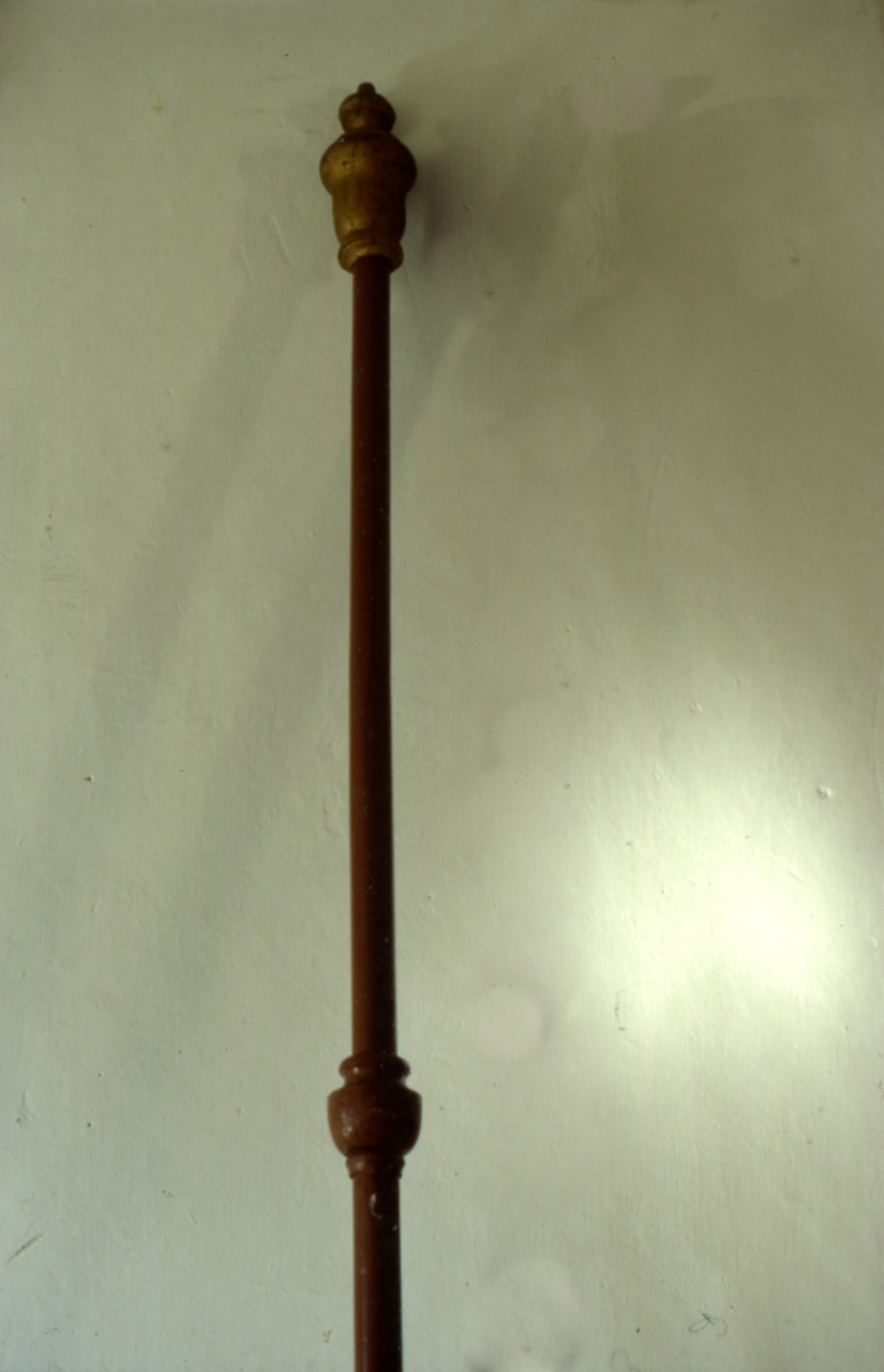 asta di baldacchino processionale, elemento d'insieme - bottega marchigiana (prima metà sec. XX)
