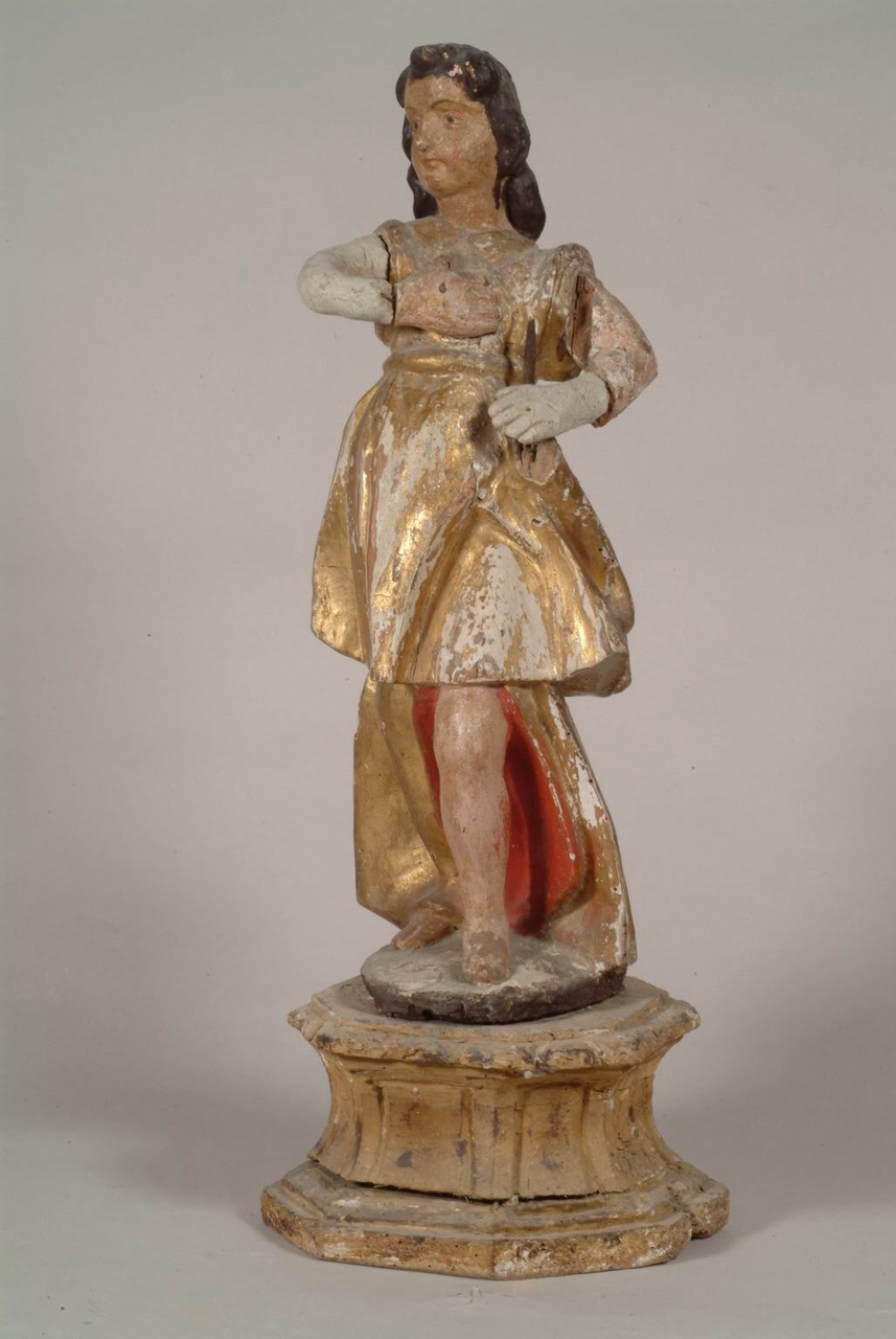 candelabro - a statua - bottega marchigiana (fine/inizio secc. XV/ XVI)