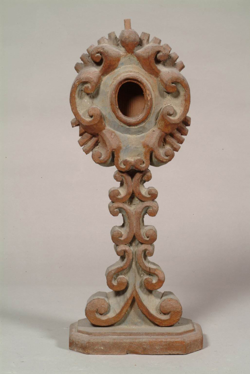 reliquiario - a ostensorio, elemento d'insieme - bottega marchigiana (sec. XVIII)