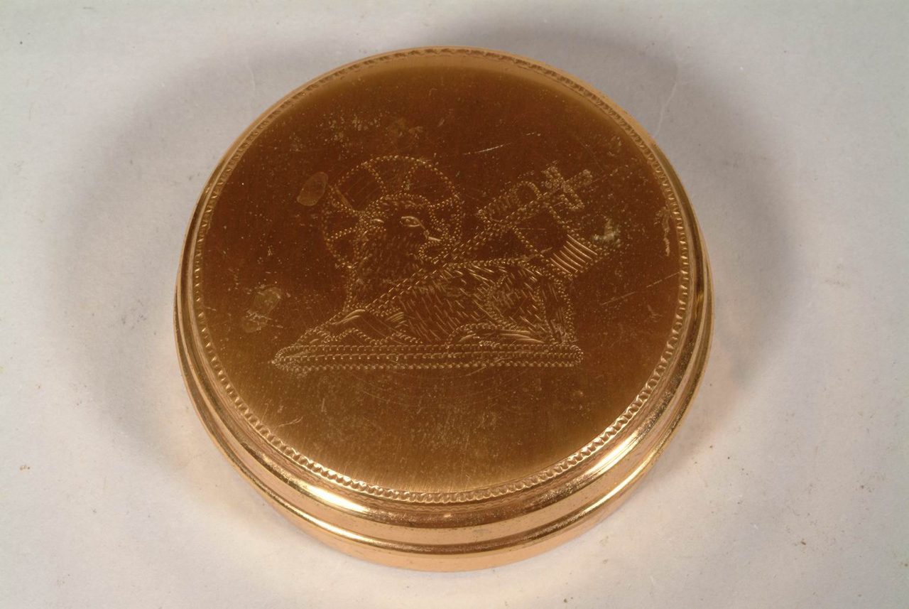 scatola per ostie - bottega italiana (metà sec. XX)