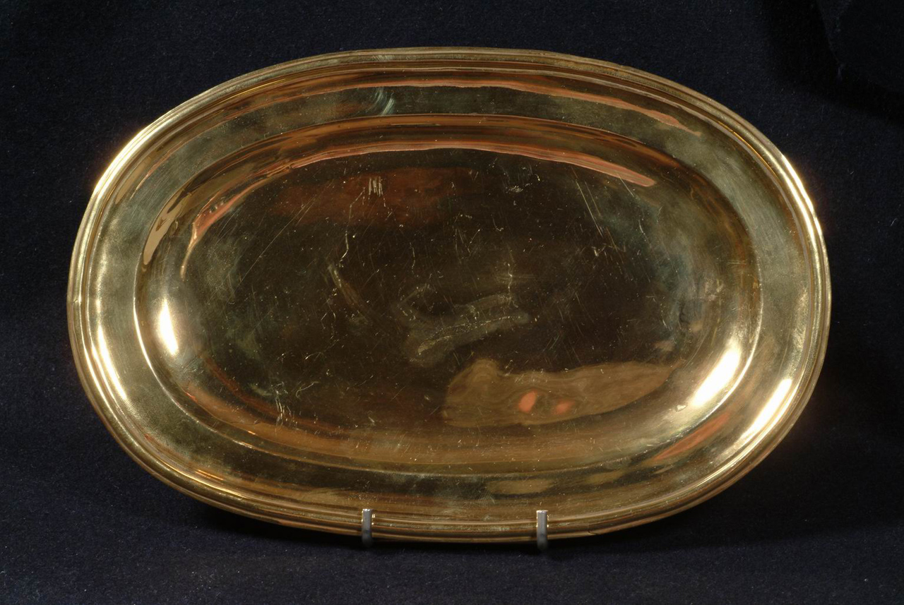 piattino da comunione - bottega italiana (metà sec. XX)