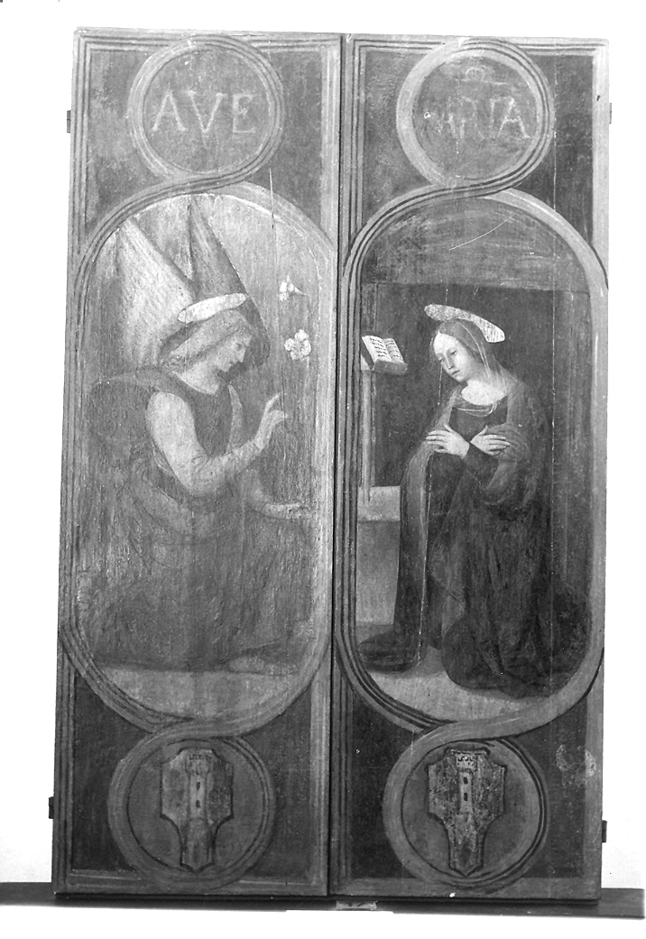 Annunciazione (scomparto di trittico, elemento d'insieme) di Coda Benedetto (sec. XVI)