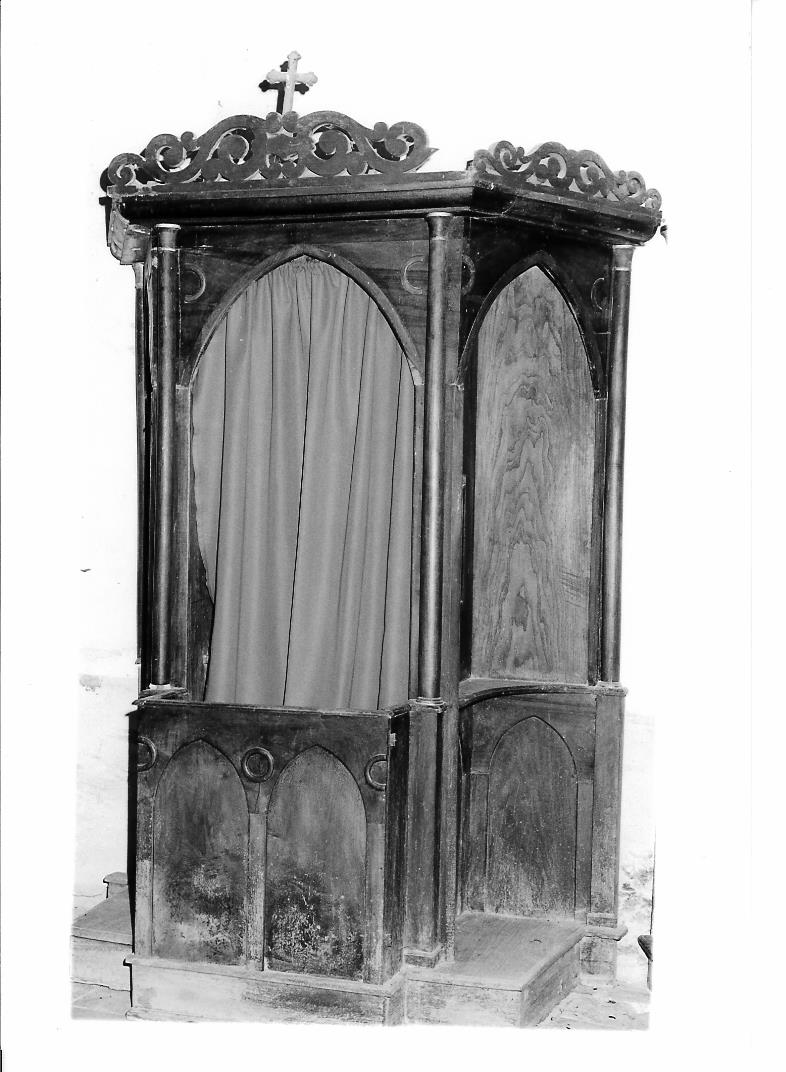 confessionale - bottega marchigiana (secondo quarto sec. XX)