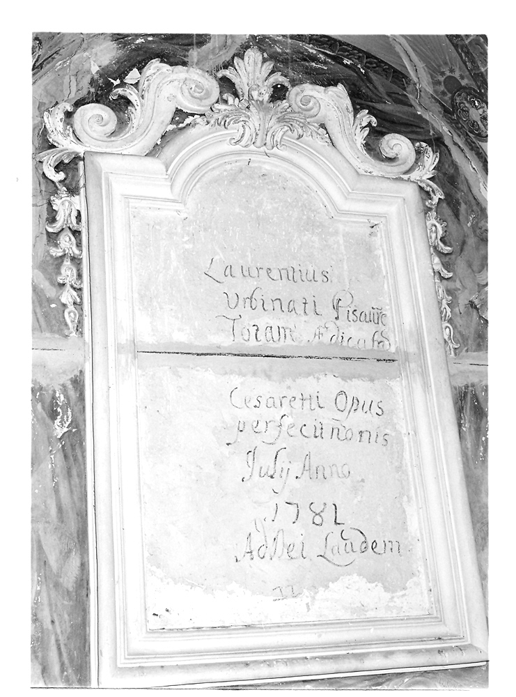 lapide - bottega marchigiana (seconda metà sec. XVIII)