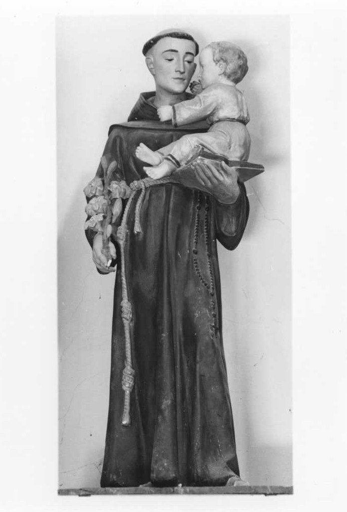 Sant'Antonio da Padova con Bambino (statua) - ambito emiliano-romagnolo (seconda metà sec. XIX)