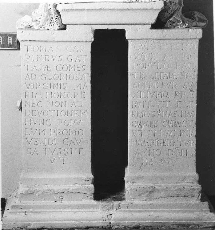 basamento d'altare - ambito marchigiano (sec. XVI)