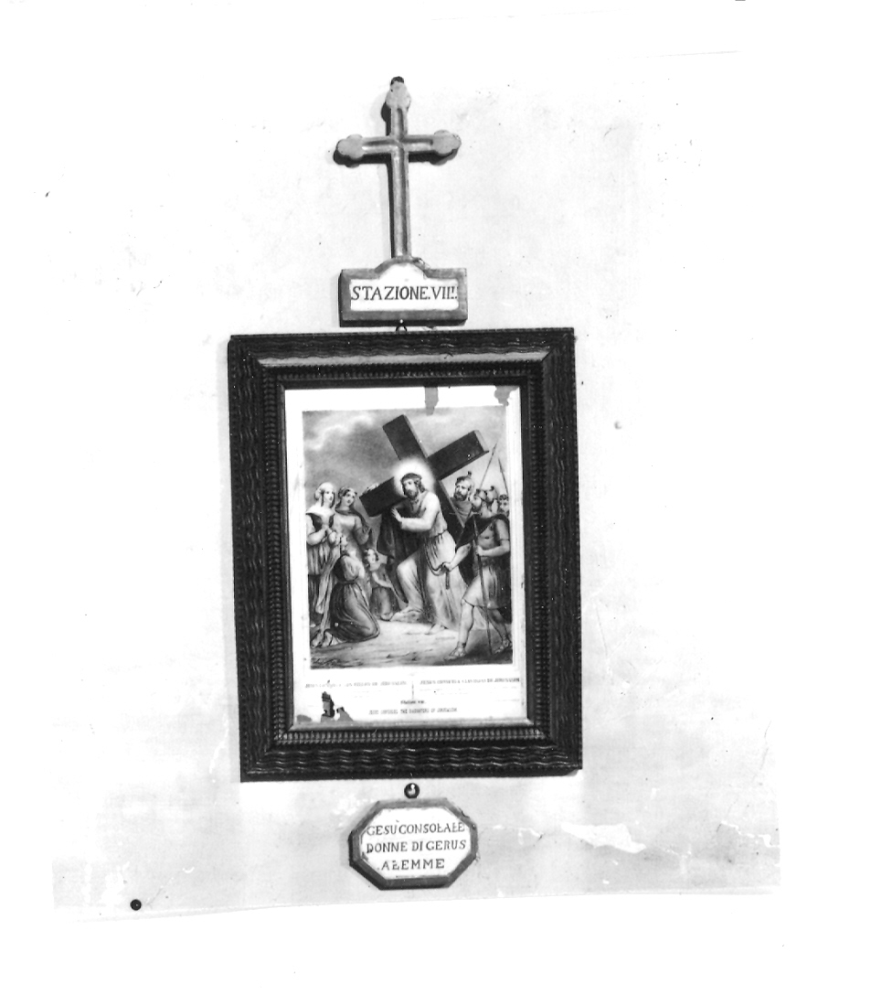 stazione VIII: Gesù consola le donne di Gerusalemme (stampa, elemento d'insieme) - ambito Italia centrale (sec. XIX)
