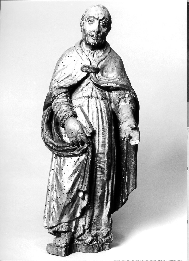Santo vescovo (statua) - bottega marchigiana (sec. XVII)