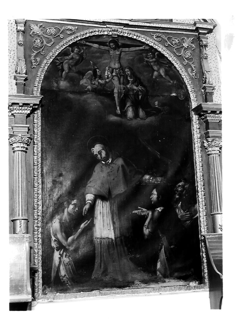 elemosina di San Carlo Borromeo (dipinto) - ambito marchigiano (fine/inizio secc. XVII/ XVIII)