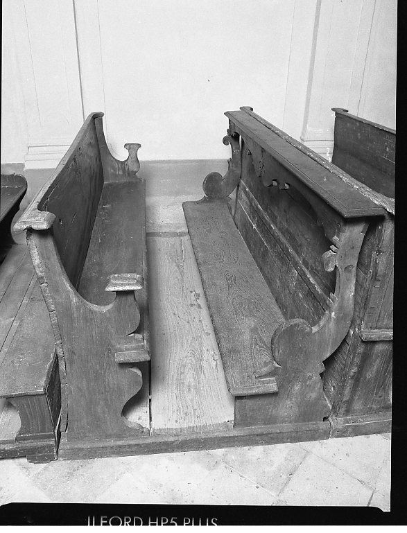 panca con inginocchiatoio - bottega marchigiana (sec. XIX)