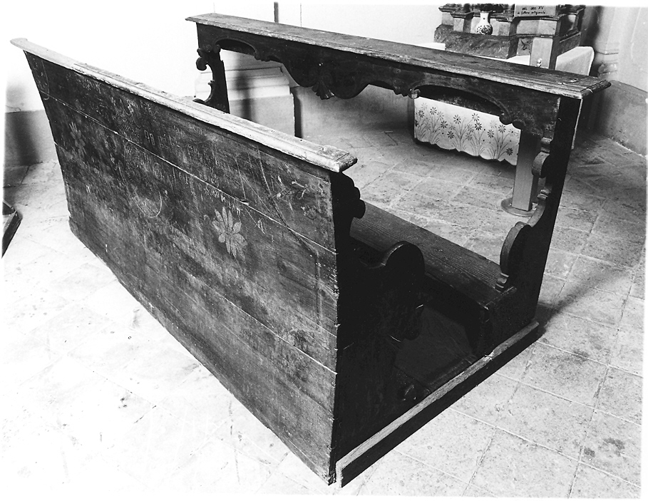 panca con inginocchiatoio - bottega marchigiana (sec. XIX)