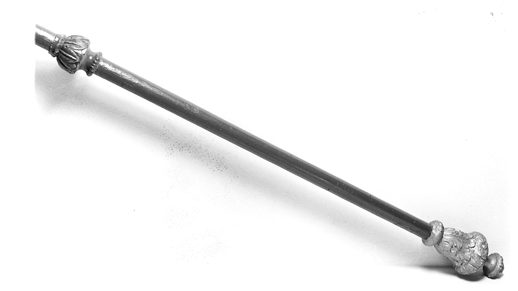 asta di baldacchino processionale, serie - bottega marchigiana (prima metà sec. XIX)