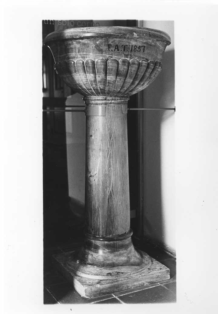 acquasantiera - bottega marchigiana (sec. XIX)