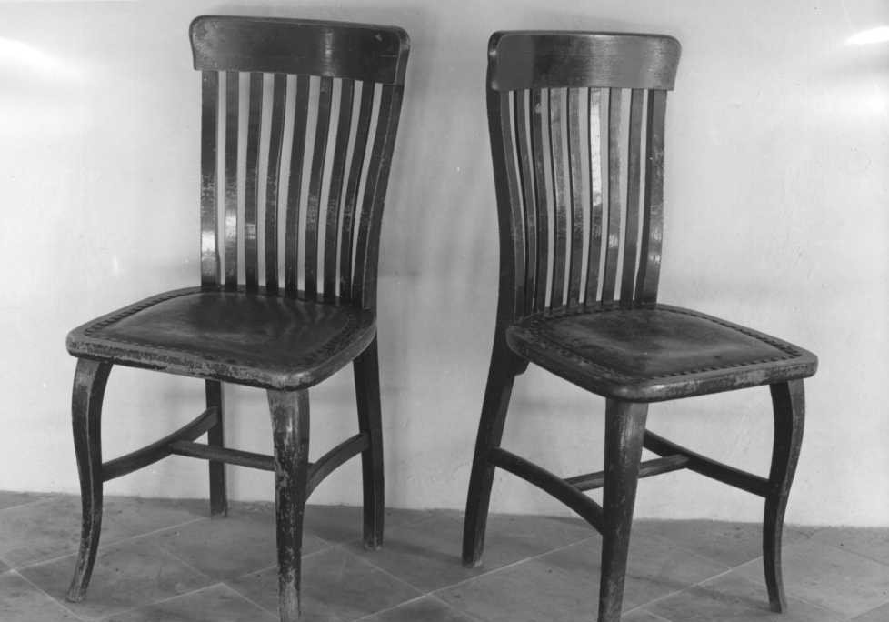 seggiola, coppia - bottega marchigiana (prima metà sec. XX)