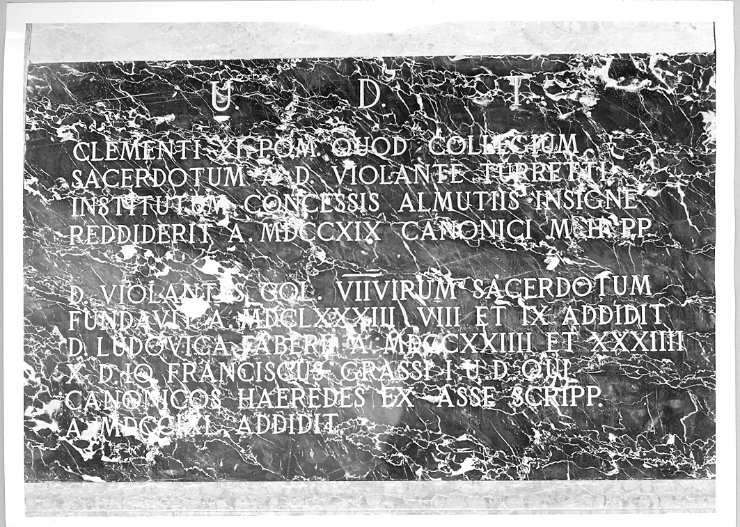 lapide documentaria - bottega marchigiana (metà sec. XX)