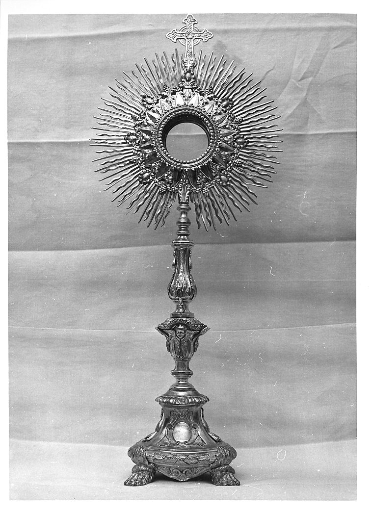 ostensorio - bottega marchigiana (fine/inizio secc. XIX/ XX)