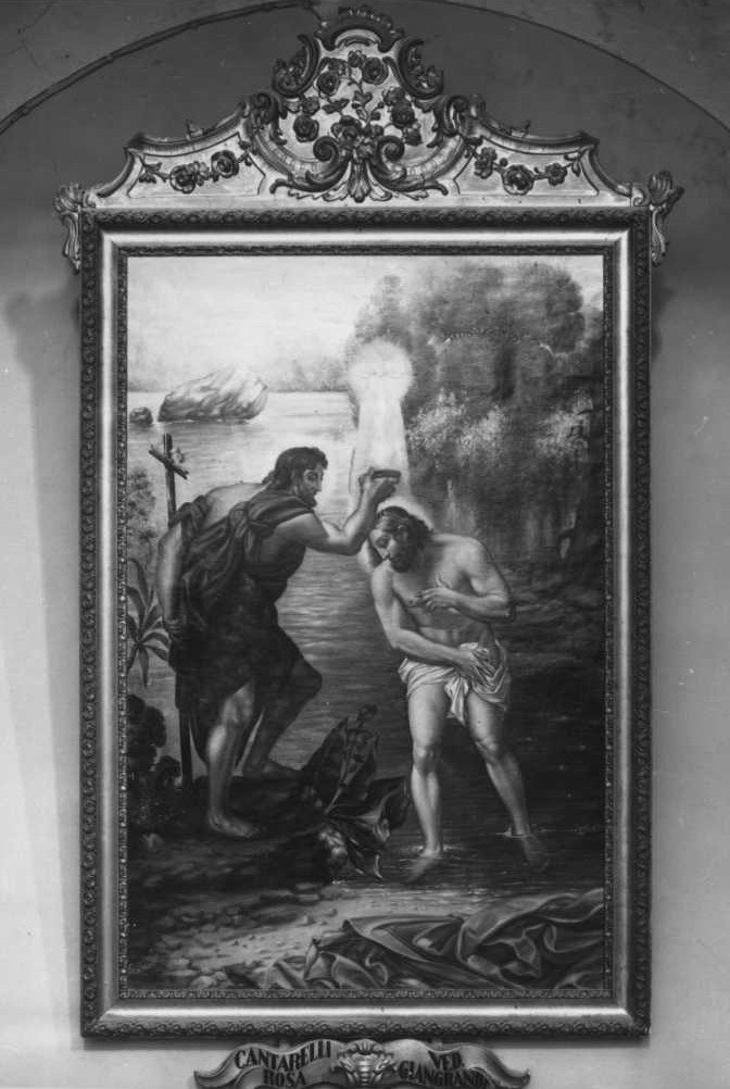 battesimo di Cristo (dipinto) - ambito romano (fine/inizio secc. XIX/ XX)