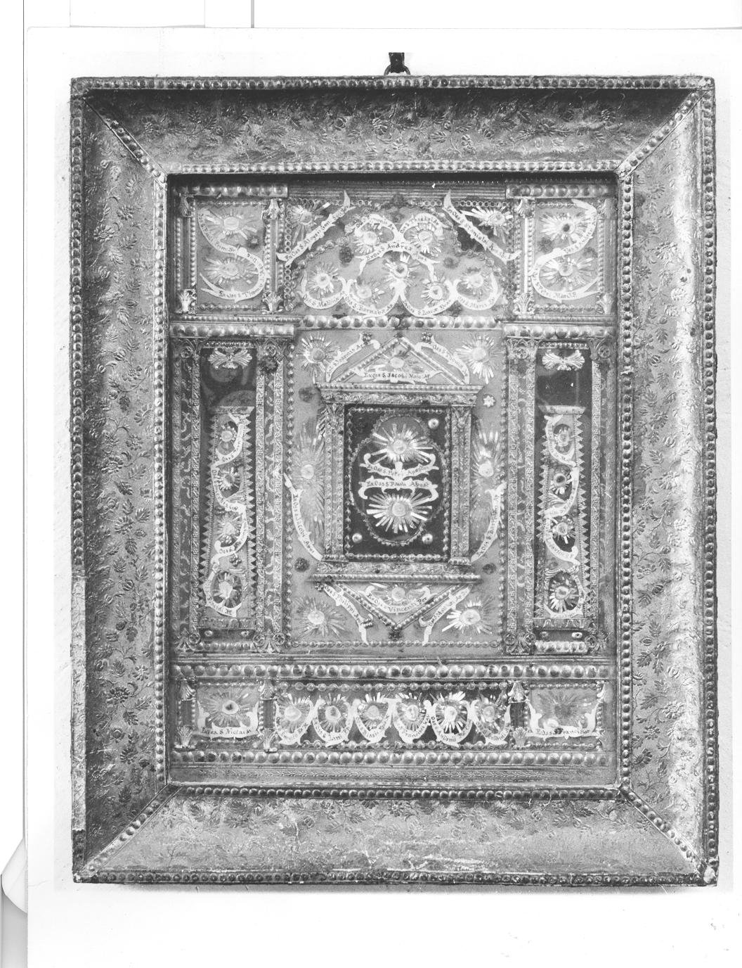 reliquiario architettonico - a tempietto - bottega marchigiana (sec. XIX)