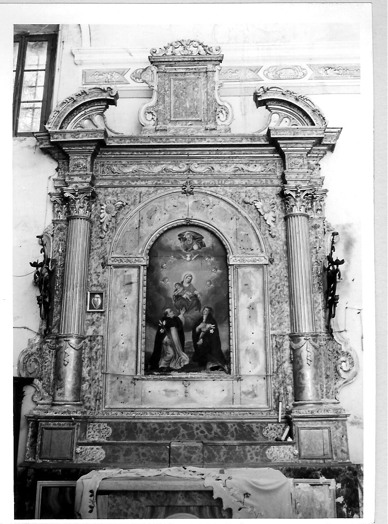 Madonna del Rosario con San Domenico e Santa Caterina da Siena (dipinto) - ambito marchigiano (fine/inizio secc. XVIII/ XIX)