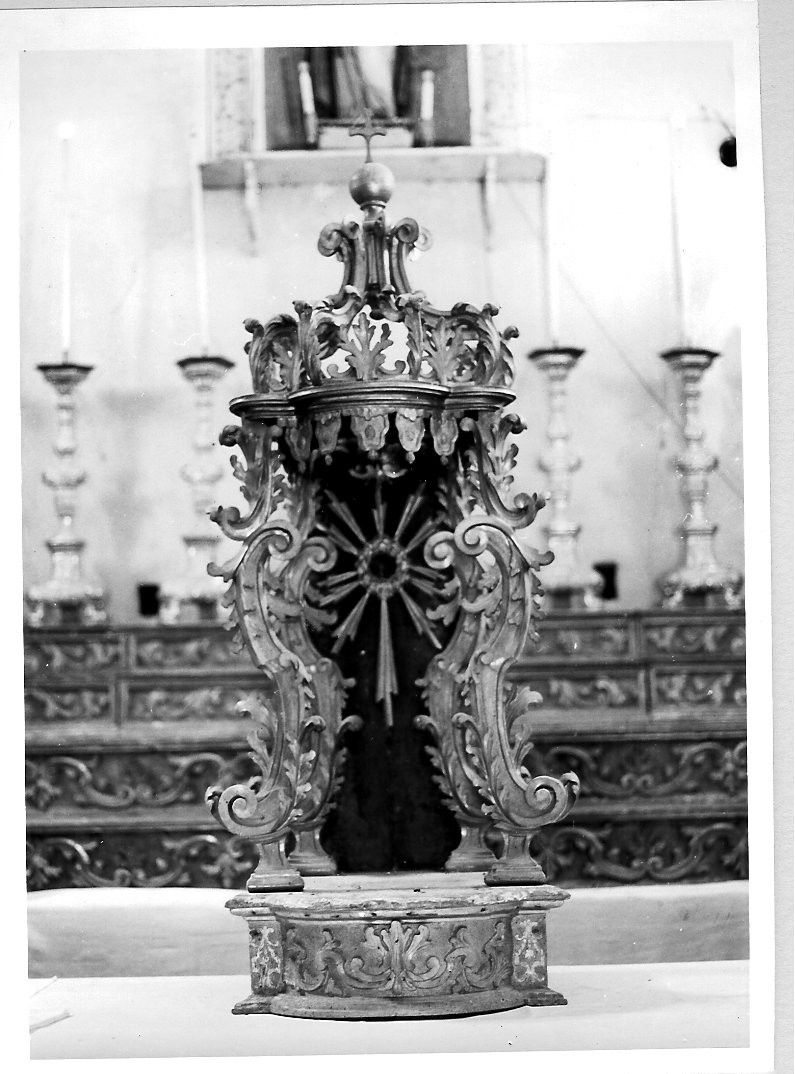 tronetto per esposizione eucaristica - bottega marchigiana (sec. XVII)