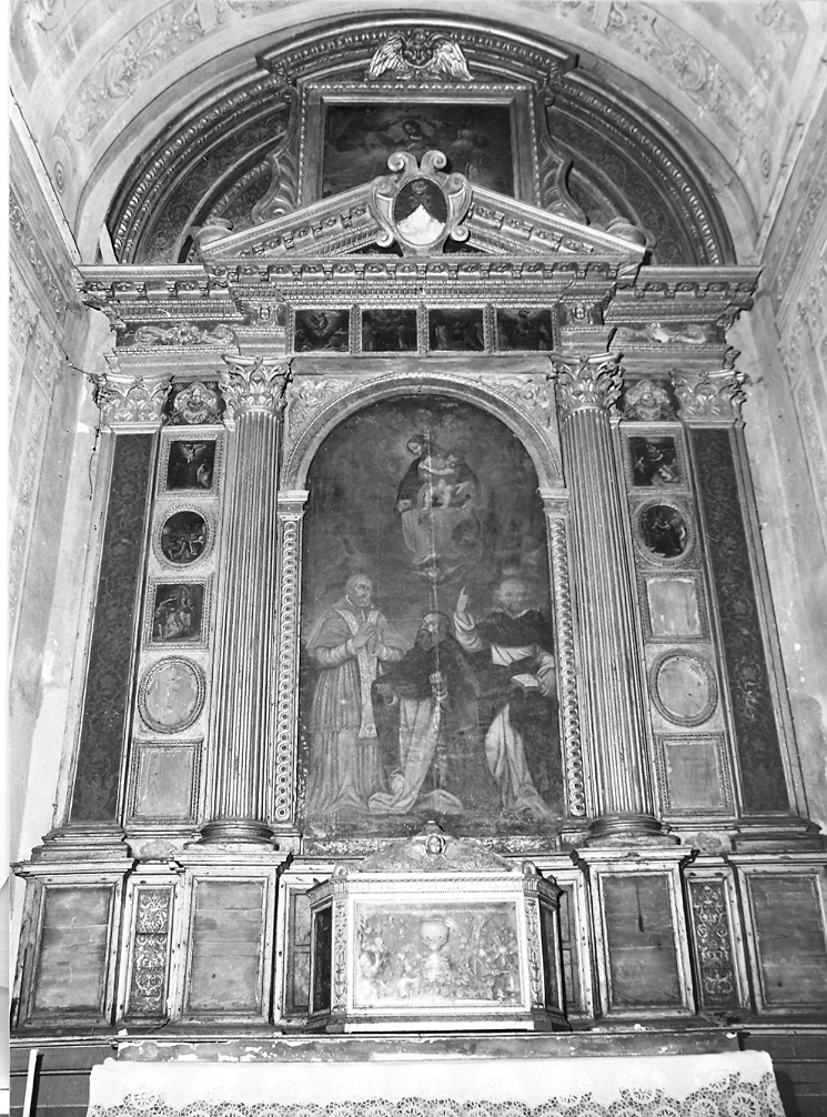 ancona, elemento d'insieme - bottega emiliana (sec. XVII)