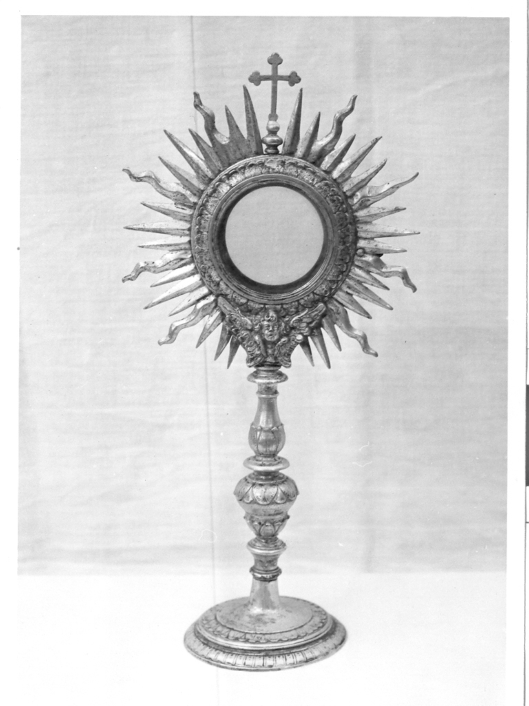 ostensorio - a raggiera - bottega Italia centrale (seconda metà sec. XIX)