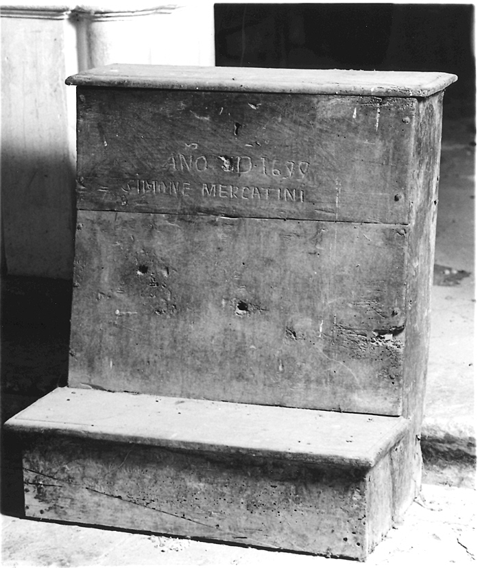 inginocchiatoio - bottega marchigiana (sec. XVII)