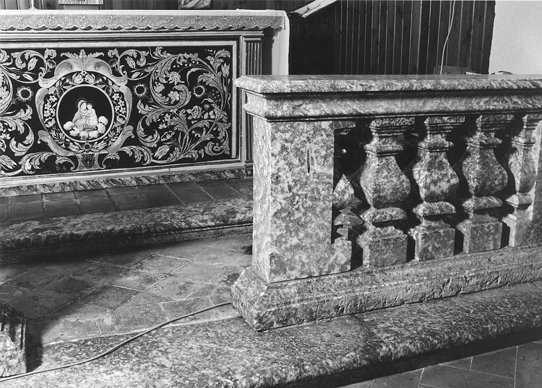 balaustrata di altare - bottega marchigiana (fine/inizio secc. XVIII/ XIX)