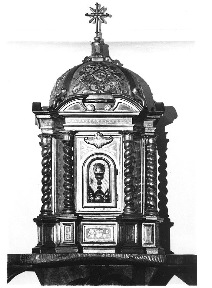 tabernacolo - a tempietto - bottega marchigiana (ultimo quarto sec. XIX)