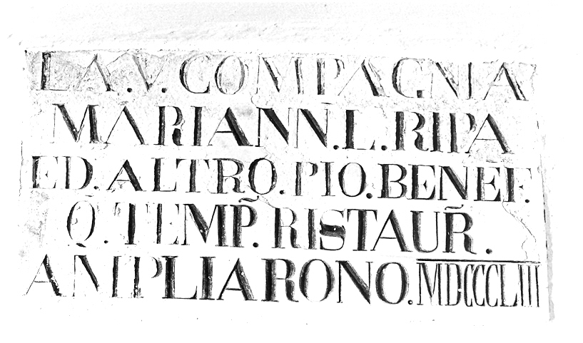 lapide - produzione marchigiana (sec. XIX)