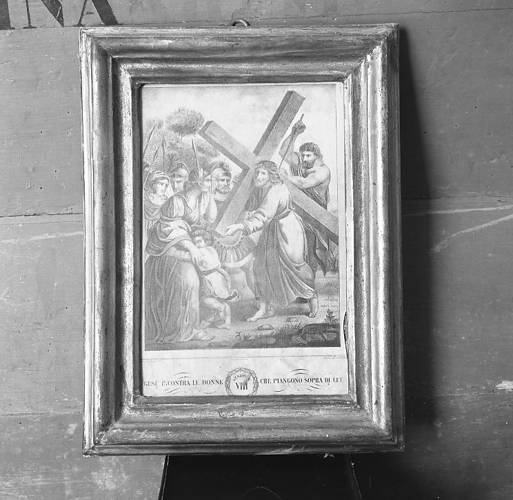 stazione VIII: Gesù consola le donne di Gerusalemme (stampa, elemento d'insieme) di Seghesio Felice (sec. XIX)