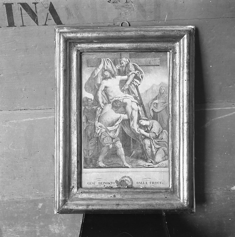 stazione XIII: Gesù deposto dalla croce (stampa, elemento d'insieme) di Seghesio Felice (sec. XIX)