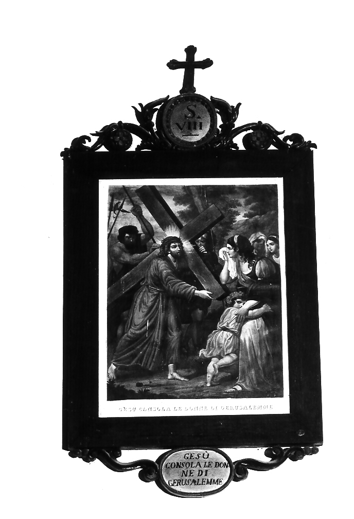 stazione VIII: Gesù consola le donne di Gerusalemme (stampa, elemento d'insieme) di Bonatti Gaetano (prima metà sec. XIX)